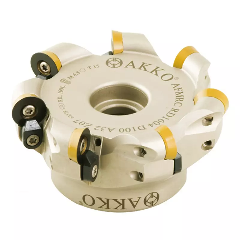 AKKO-Messerkopf für Rundplatten, ø 63 mm, kompatibel mit ISO RD.. 1003.. Schaft-Ausführung ø 22 mm (Typ A), mit Innenkühlung, Z=6 AKKO-Messerkopf für Rundplatten, ø 63 mm, kompatibel mit ISO RD.. 1003.. Schaft-Ausführung ø 22 mm (Typ A), mit Innenkühlung, Z=6