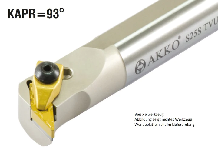 Akko S40U TVUNL 16 Akko Drehhalter mit 40 mm Schaft-ø und 93° Einstellwinkel, Gesamtlänge 350 mm