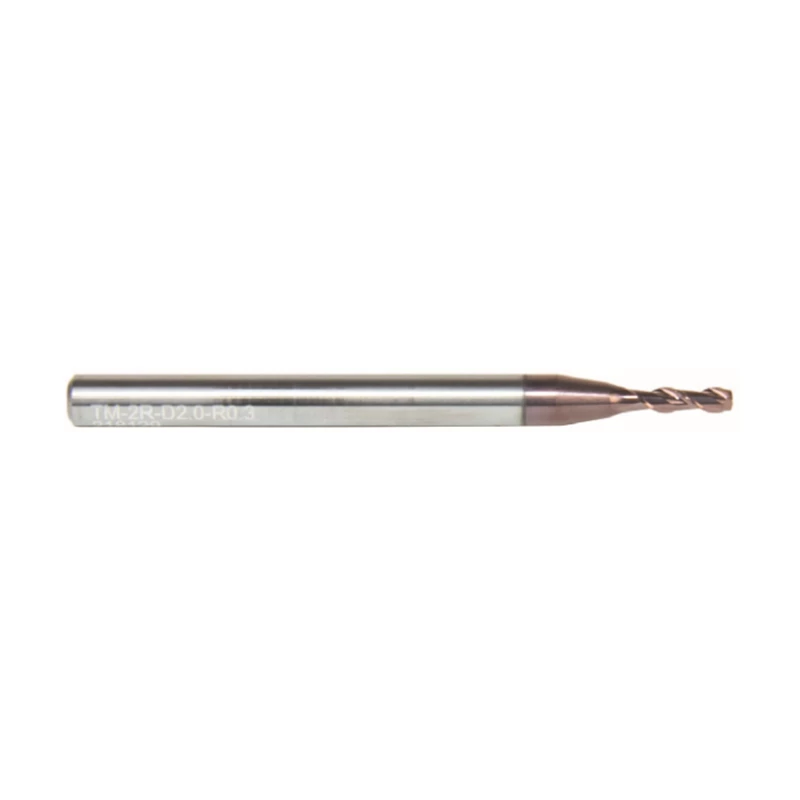 ZCC Cutting Tools Titan-Fräser TM-2R-D2.0R0.30 KMS405 mit 2 Schneiden und 0.3 mm Radius