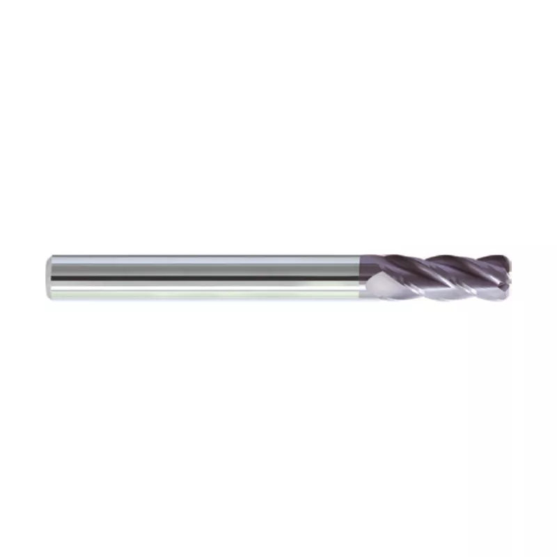 VHM-Fäser GM-4RL-D12.0R2.0 KMG303 von ZCC Cutting Tools mit Durchmesser 12mm, 4 Zähnen und 2mm Radius, beschichtet