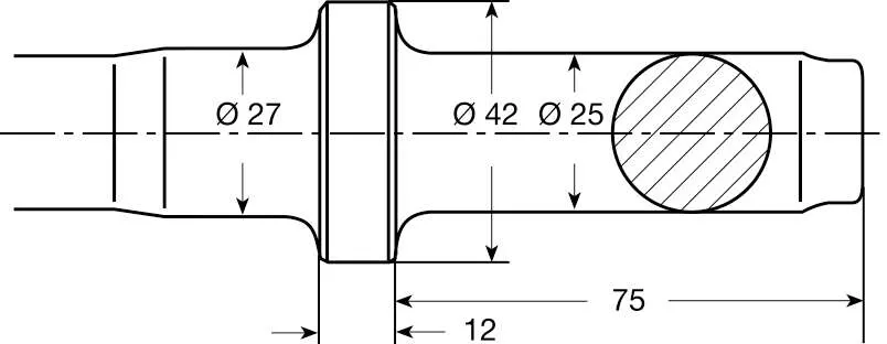 Flachmeißel für Drucklufthämmer 25 x 75 mm, 25 x 350 mm