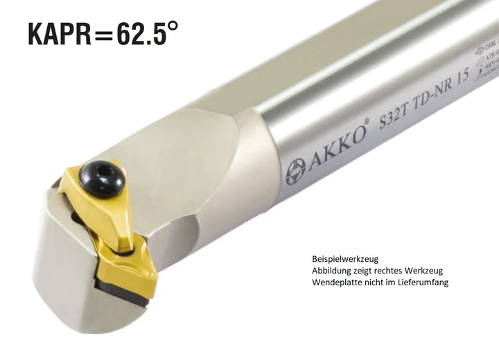 Akko S40U TD-NL 15 Akko Drehhalter mit Schaft-ø 40 mm und 62.5° Einstellwinkel, Gesamtlänge 350 mm