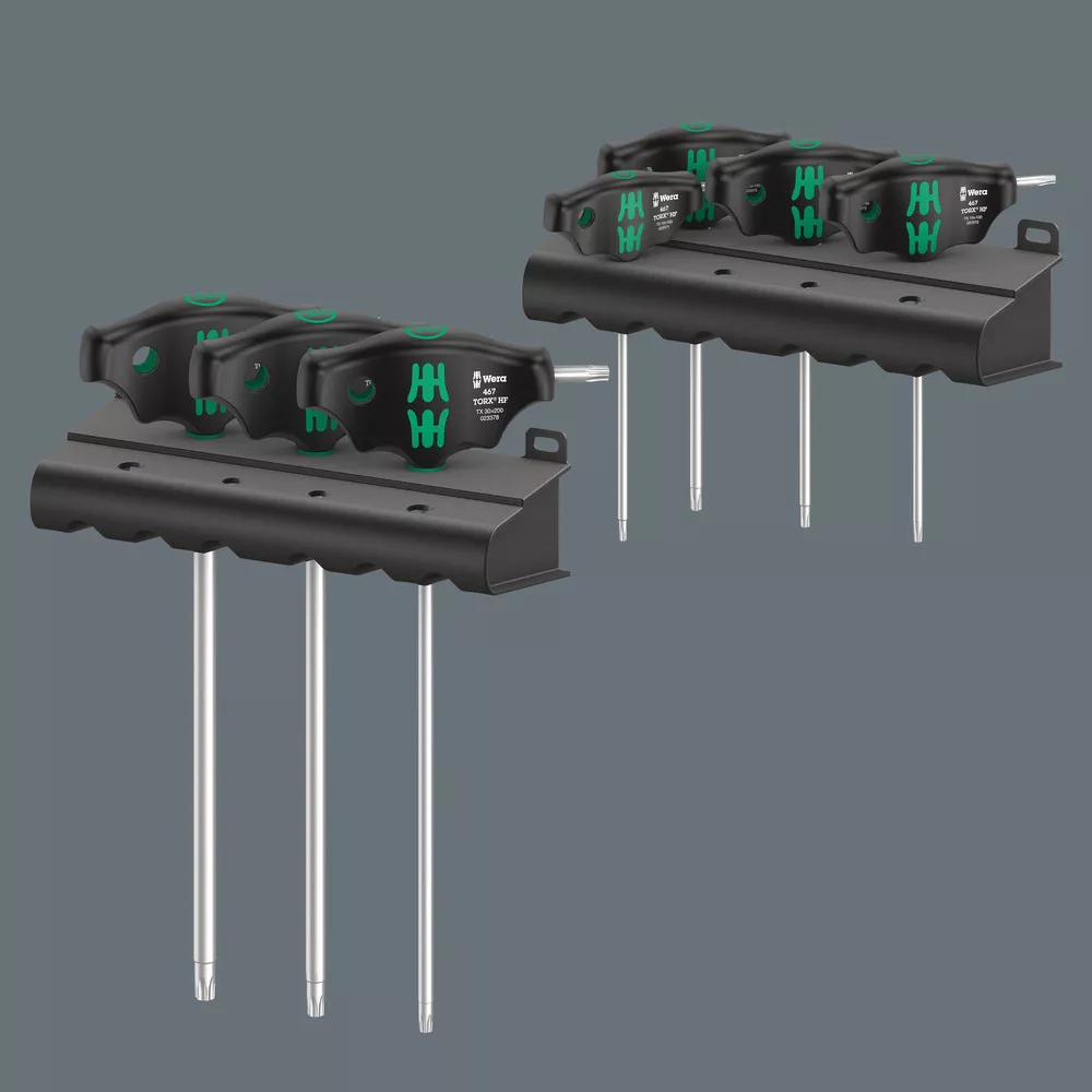 467/7 TORX® HF Set 1 Schraubendrehersatz Quergriff TORX® Schraubendreher mit Haltefunktion